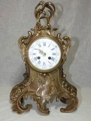 Pendule cartel de style Louis XV en bronze mouvement JAPY Napoléon III vers 1880