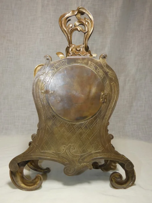 Pendule cartel de style Louis XV en bronze mouvement JAPY Napoléon III vers 1880