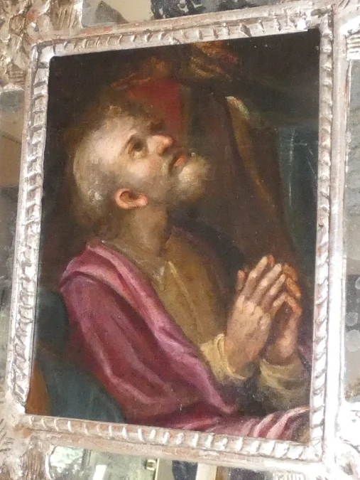 Huile sur toile portrait d' homme école Italienne début 17ème