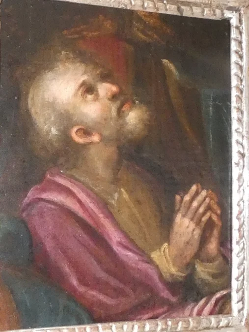Huile sur toile portrait d' homme école Italienne début 17ème