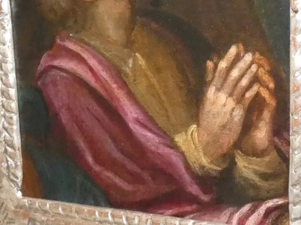 Huile sur toile portrait d' homme école Italienne début 17ème