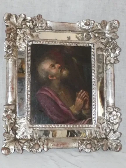 Huile sur toile portrait d' homme école Italienne début 17ème
