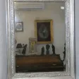 Miroir doré feuilles d' argent de style Louis XIV époque Restauration vers 1825