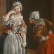 Tableau " la remontrance" huile sur toile P.A. BAUDOIN 1723-1769 France