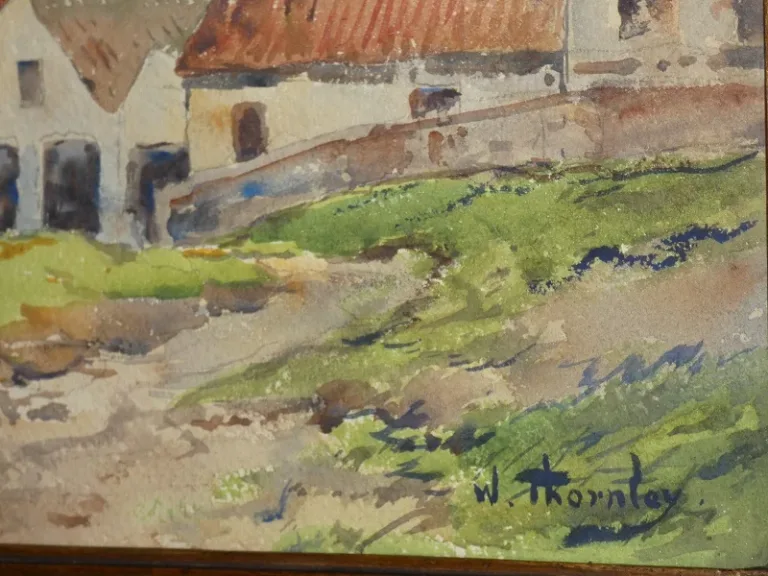 G.W THORNLEY 1857-1935 aquarelle peintre Français