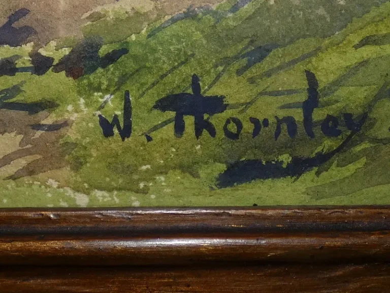 G.W THORNLEY 1857-1935 aquarelle peintre Français