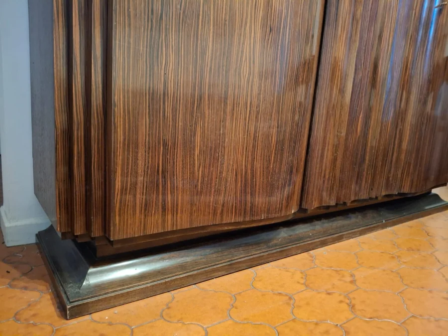 Armoire Art Déco en ébène de Macassar estampillée "David Frères-Marseille" 1930