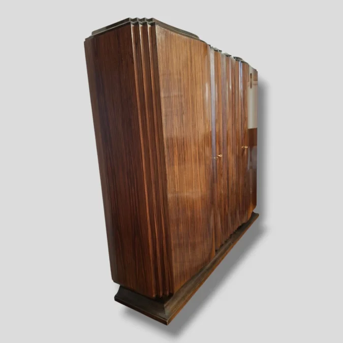 Armoire Art Déco en ébène de Macassar estampillée "David Frères-Marseille" 1930