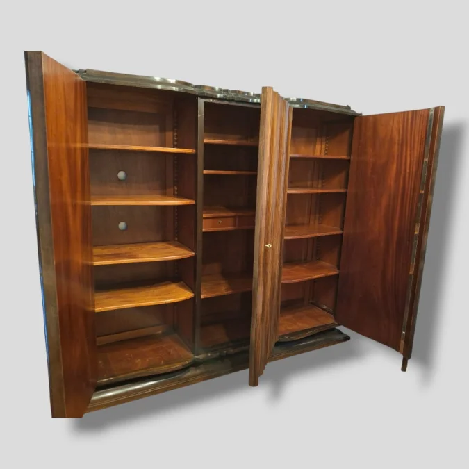 Armoire Art Déco en ébène de Macassar estampillée "David Frères-Marseille" 1930