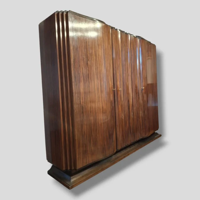 Armoire Art Déco en ébène de Macassar estampillée "David Frères-Marseille" 1930