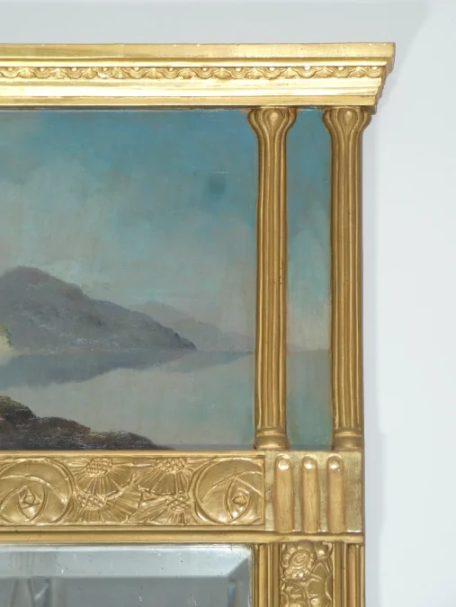 Trumeau doré -Art Déco- , tableau de " Crassous Fils"