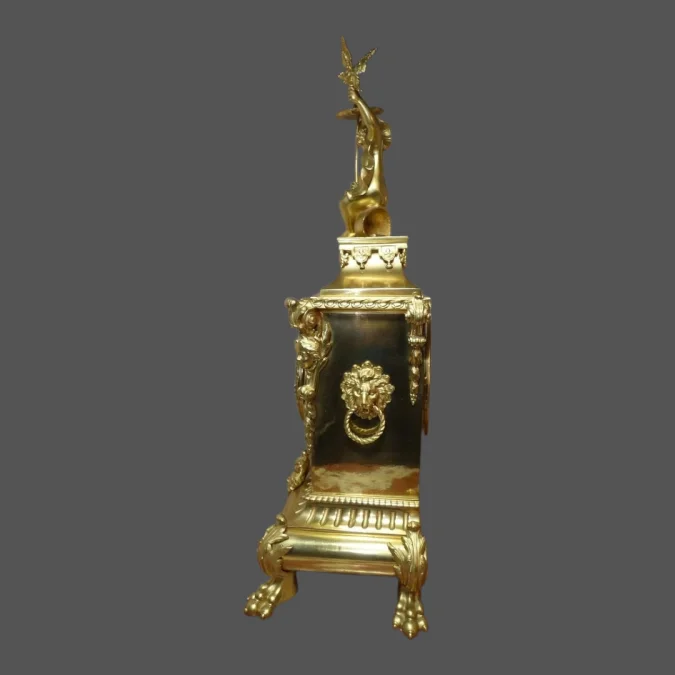 Pendule ou cartel "au Chinois et faucon " bronze doré Napoléon III vers 1875