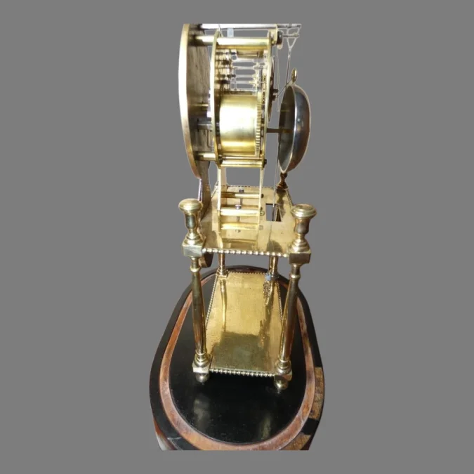 Pendule portique semi-squelette par jean louis Bouchet - fin 18ème début 19ème