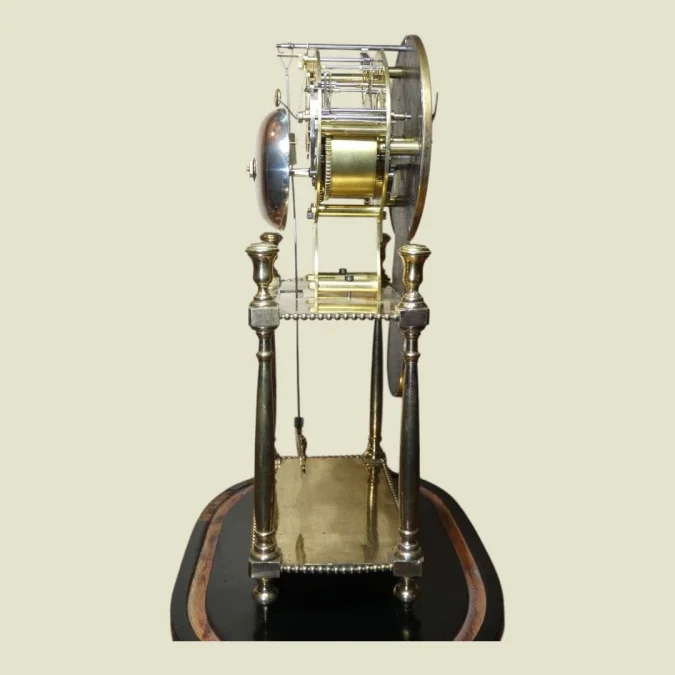 Pendule portique semi-squelette par jean louis Bouchet - fin 18ème début 19ème