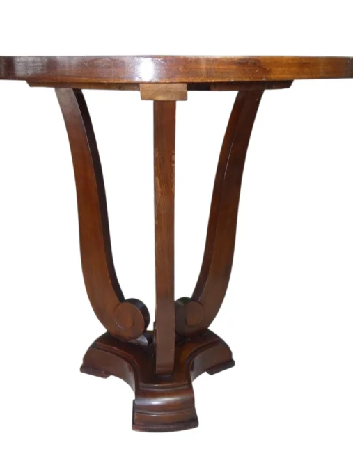 Guéridon , table basse , Art Déco en noyer vernis au tampon 1930/40