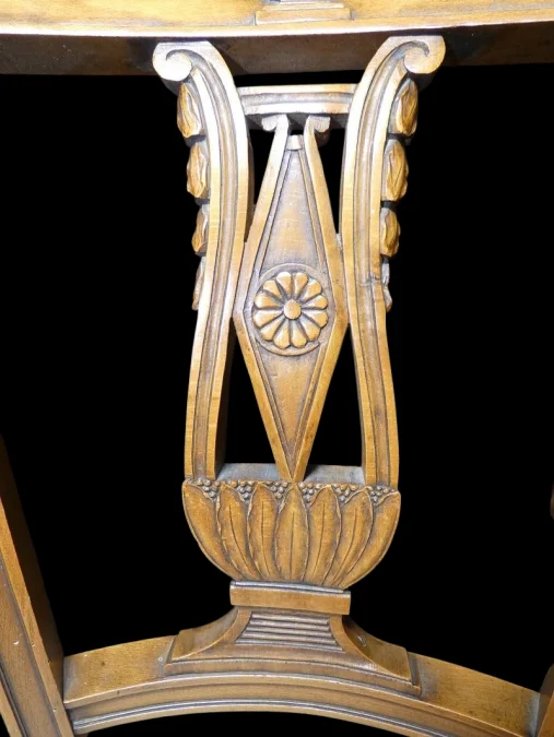 Paire de chaises de style Directoire Art Déco 1925 en merisier