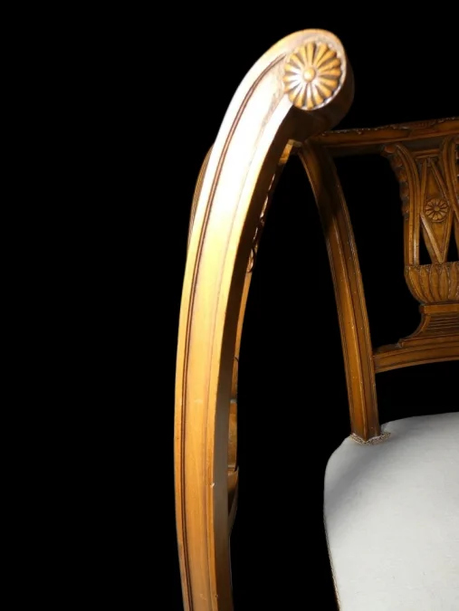 Paire de chaises de style Directoire Art Déco 1925 en merisier