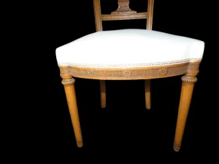 Paire de chaises de style Directoire Art Déco 1925 en merisier