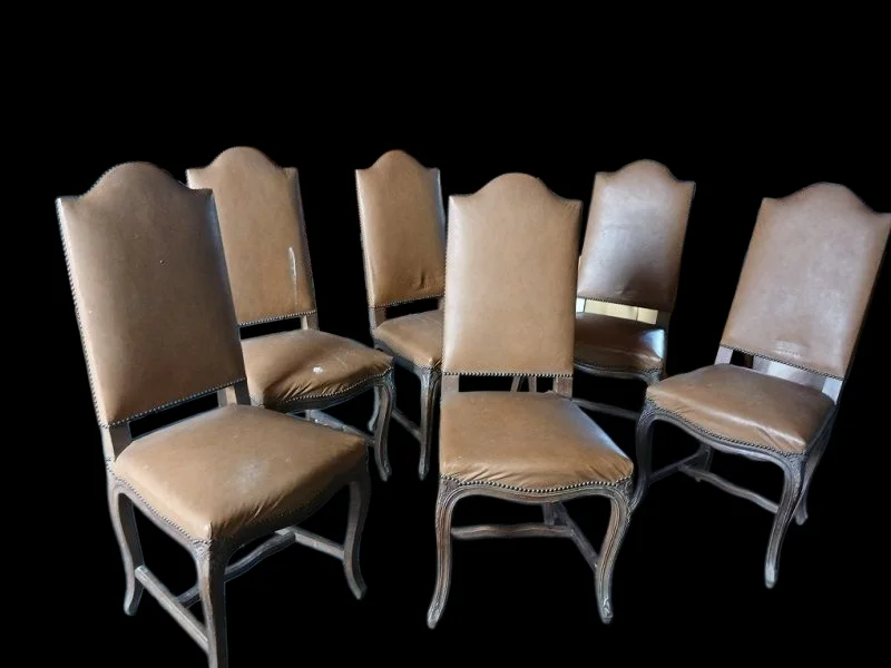 6 Chaises de style Régence en noyer - 1900 -