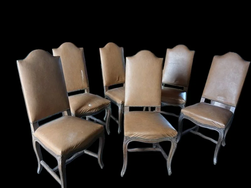 6 Chaises de style Régence en noyer - 1900 -