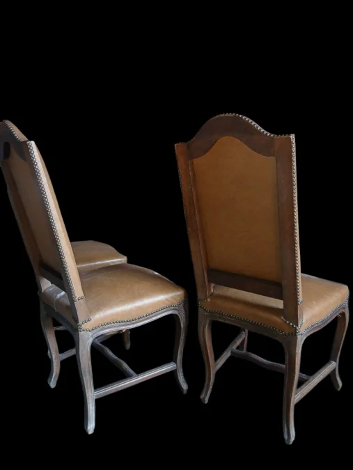6 Chaises de style Régence en noyer - 1900 -