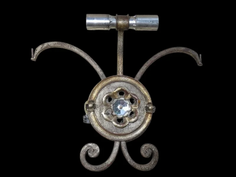 Paire d'appliques fer forgé Dlg de G.poillerat 1940 / 1960