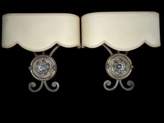 COPPIA DI APPLIQUE IN FERRO BATTUTO