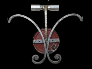 Paire d'appliques fer forgé Dlg de G.poillerat 1940 / 1960
