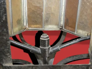 Lanterne d'entrée , porche , vestibule , Napoléon III, fer forgé et vitraux