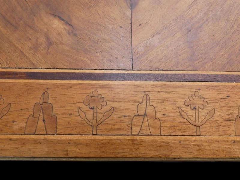 Table basse de salon en marqueterie 1960 ( Italie )