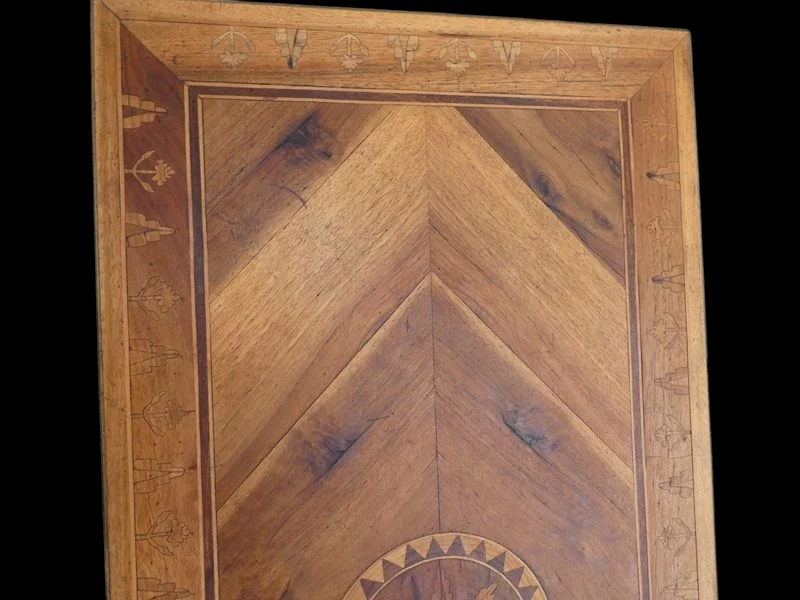 Table basse de salon en marqueterie 1960 ( Italie )