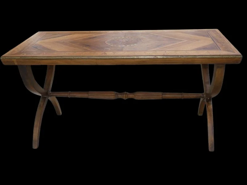 Table basse de salon en marqueterie 1960 ( Italie )