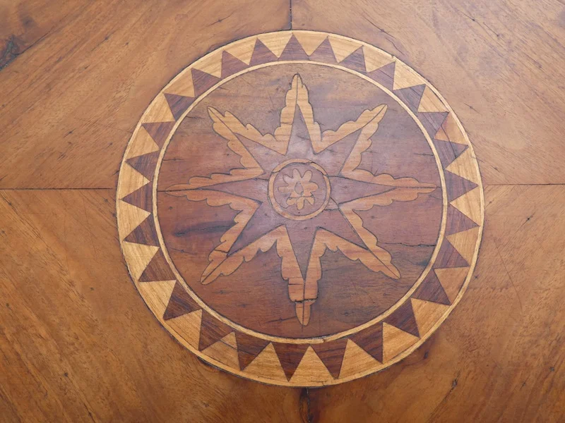 Table basse de salon en marqueterie 1960 ( Italie )