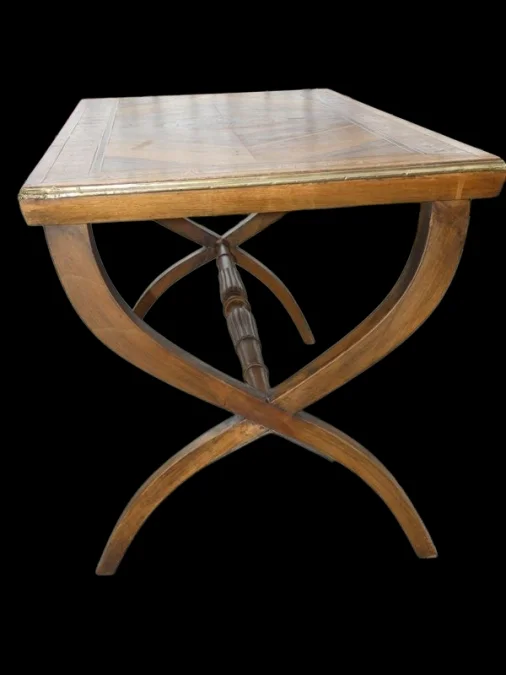 Table basse de salon en marqueterie 1960 ( Italie )