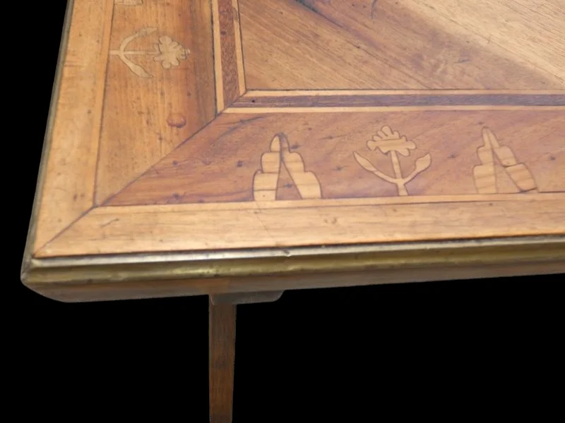 Table basse de salon en marqueterie 1960 ( Italie )