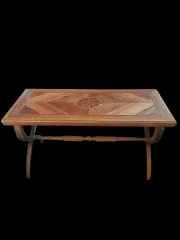 Table basse de salon en marqueterie 1960 ( Italie )