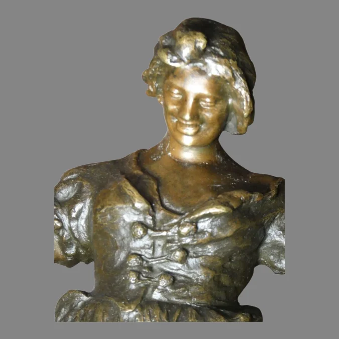 Bronze " L'équilibre " par Gabriel PARENTE à Naples 1875-1899