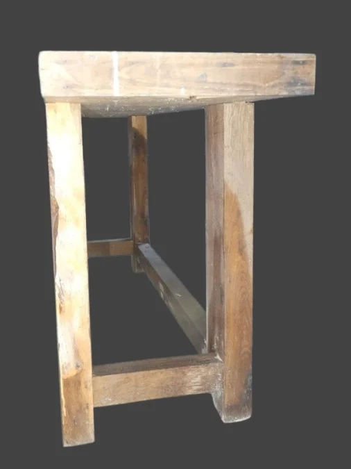 Etabli en bois ancien en chêne 100% d'origine