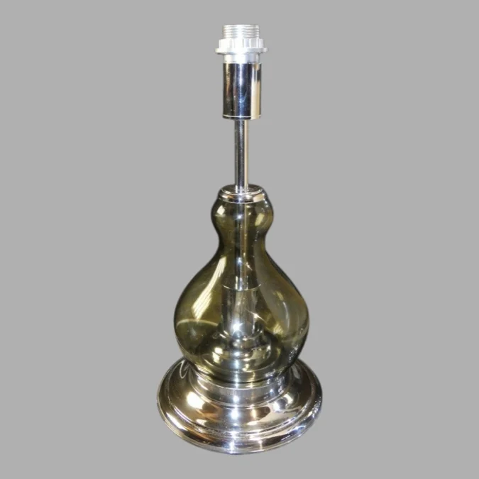 Richard Essig , Lampe De Salon , Métal Chromé Et Verre fumé , 1970.