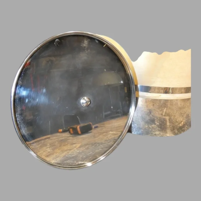 Richard Essig , Lampe De Salon , Métal Chromé Et Verre fumé , 1970.