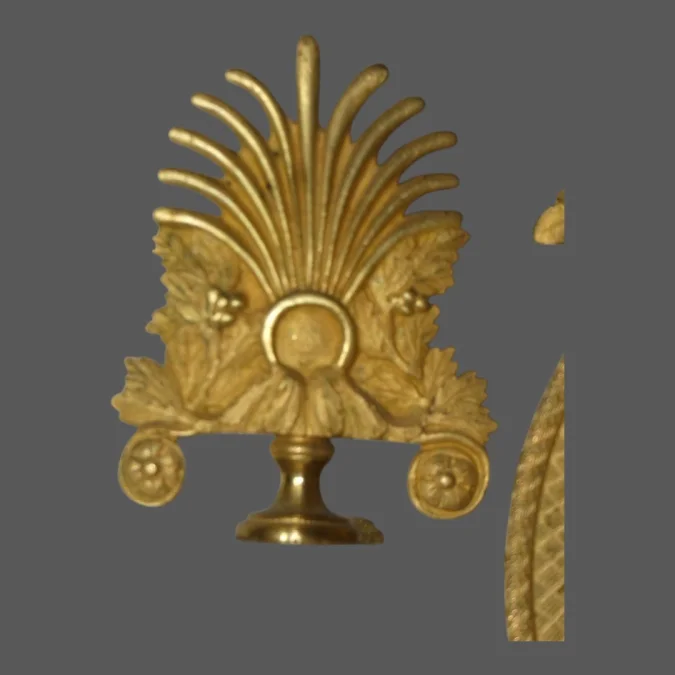 Pendule portique 1er EMPIRE - "LOPIN palais Royal n° 143" Carrare & bronze doré