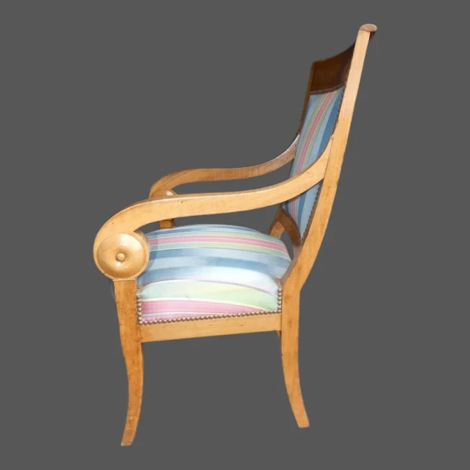 Fauteuil de bureau EMPIRE acajou blond