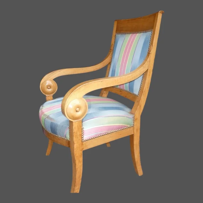 Fauteuil de bureau EMPIRE acajou blond