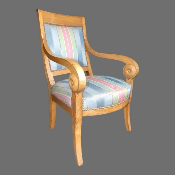 Fauteuil de bureau EMPIRE acajou blond