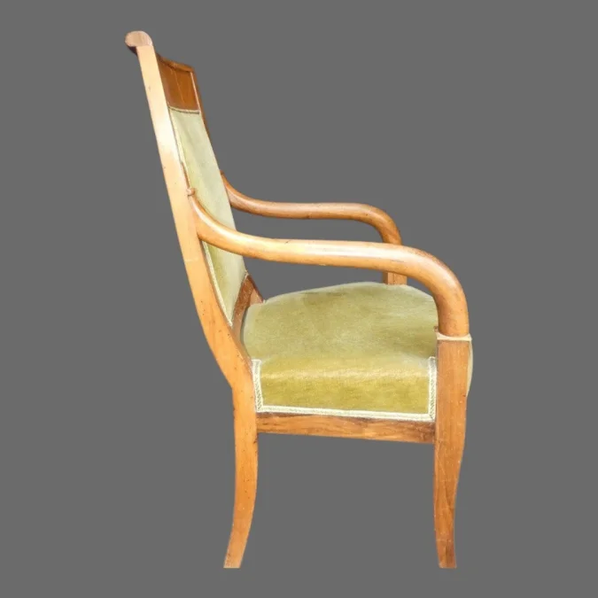 Fauteuil de bureau EMPIRE en noyer vers 1800