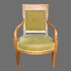 Fauteuil de bureau EMPIRE en noyer vers 1800
