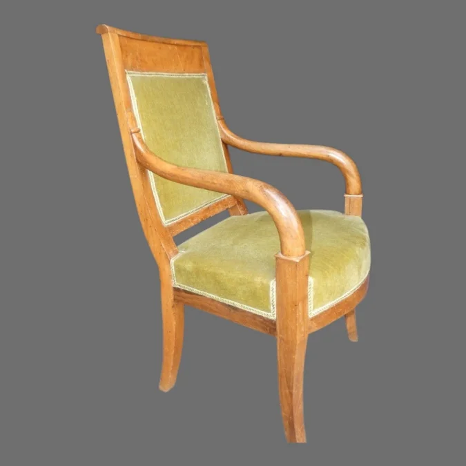Fauteuil de bureau EMPIRE en noyer vers 1800