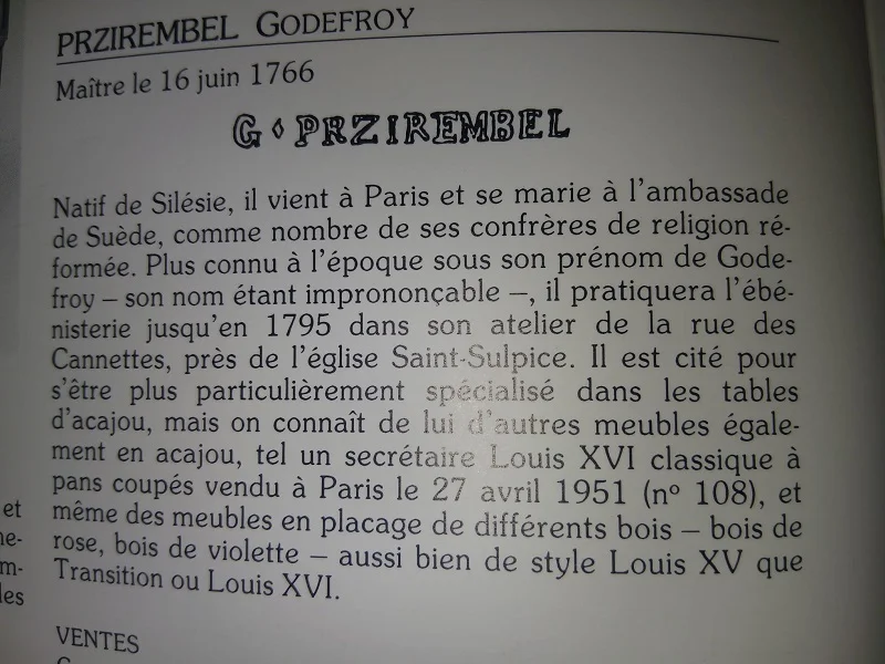 Partager Commode Transition Louis XV / XVI 18ème estampillée G.PRZIREMBEL