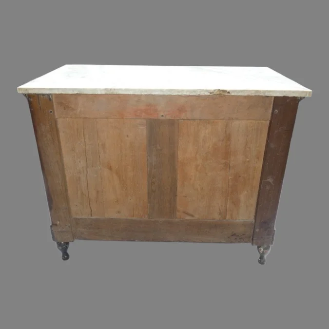 Commode Retour d'Egypte , 1er Empire en noyer dessus marbre- vers 1798- France