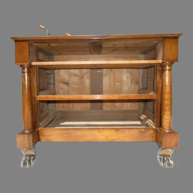 Commode Retour d'Egypte , 1er Empire en noyer dessus marbre- vers 1798- France